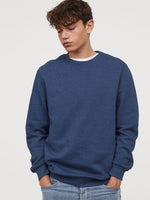 H&M (Men Blue Solid Sweatshirt)