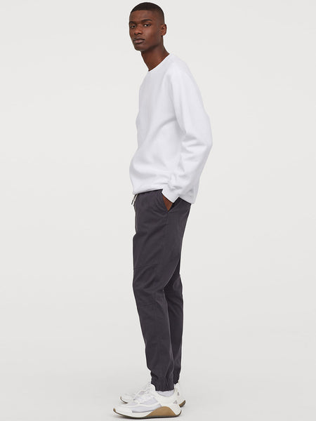 H&M (Men White Solid Sweatshirt)